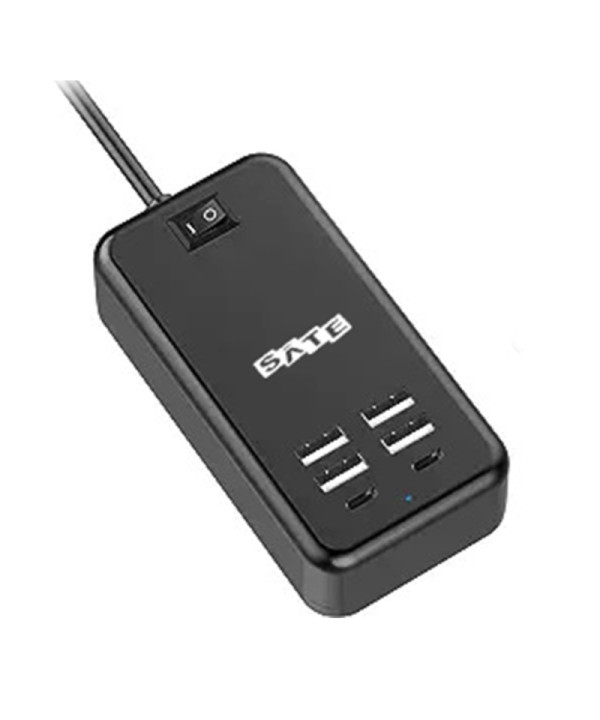 Cargador USB Ecopower EP-7068 con Cable TYPE-C y Micro USB - Negro