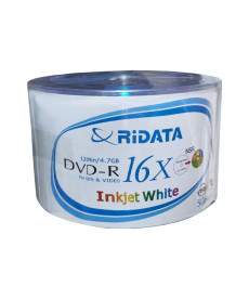 DVD-R RIDATA 16X INKJET WHITE TUBO COM 50